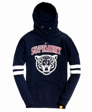 Superdry Nina Boyfriend Pullover Női Kapucnis Pulóver Sötétkék | GBDRK2916